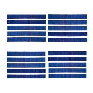 NWT 4 Ribbed Cotton Placemats w/Blue-White Stripes